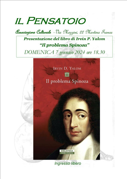 Presentazione del libro di Irvin P. Yalom "Il problema Spinoza"