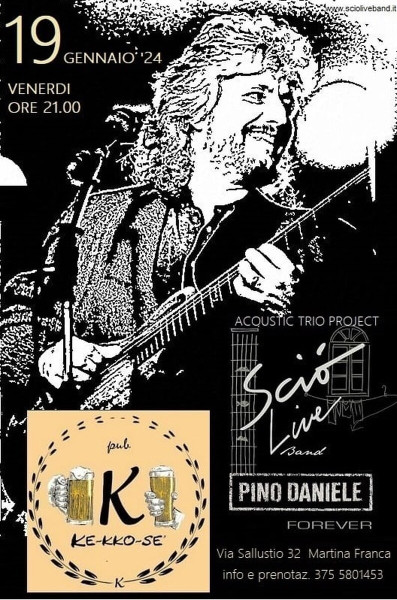 Sciò Live Band Pino Daniele Forever in concerto