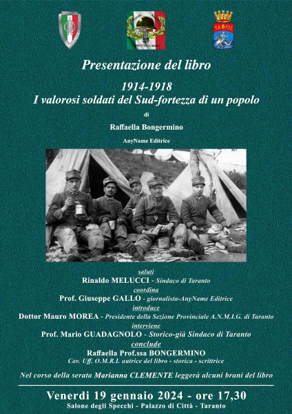 Presentazione del libro di Raffaella Bongermino "I valorosi soldati del Sud-fortezza di un popolo"