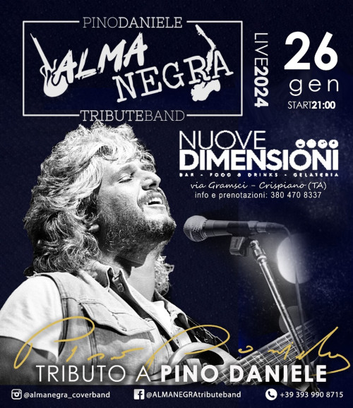 ALMANEGRA Pino Daniele Tribute Band al BAR NUOVE DIMENSIONI