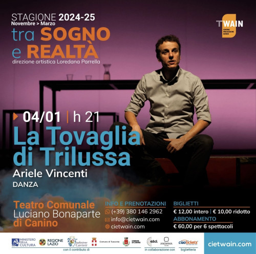 LA TOVAGLIA DI TRILUSSA di Ariele Vincenti e Manfredi Rutelli con la supervisione artistica di Nicola Pistoia in scena