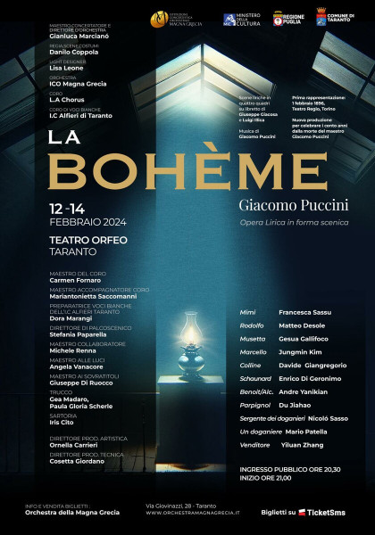 "La Bohème" di Giacomo Puccini - Orchestra della Magna Grecia