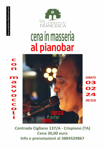 Cena al piano bar con max Voccoli
