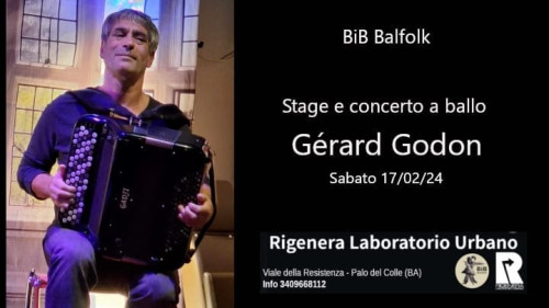 Aspettando Godon! Concerto a ballo di balfolk con fisarmonicista francese Gérard Godon