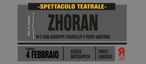 Spazi in memoria | ZHORAN di e con Giuseppe Ciciriello