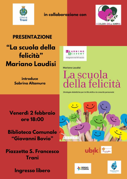 Presentazione del libro LA SCUOLA DELLA FELICITÀ di Mariano Laudisi