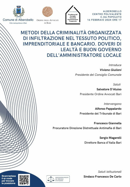 Metodi della Criminalità Organizzata di Infiltrazione nel Tessuto Politico, Imprenditoriale e Bancario.  Doveri di lealtà e buon governo dellAmministratore locale