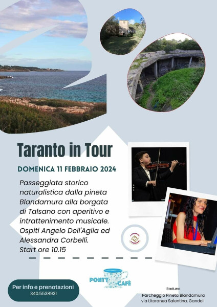 Domenica 11 febbraio, al via ' Taranto in Tour tra natura, storia e musica
