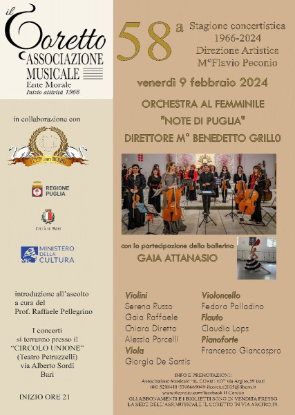 ORCHESTRA AL FEMMINILE "NOTE DI PUGLIA" - DIRETTORE M° BENEDETTO GRILLO