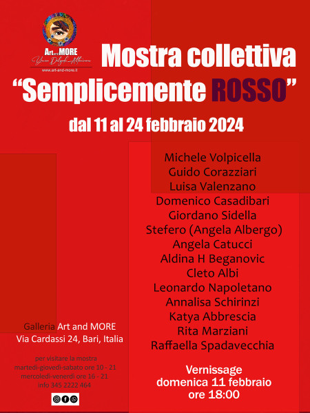 "Semplicemente ROSSO" collettiva d'arte