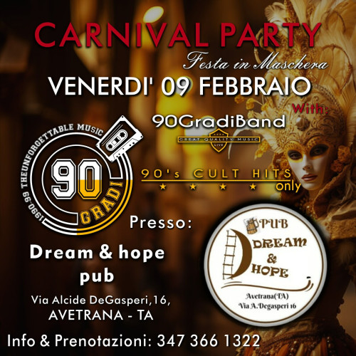 90Gradi Live at Dreams&Hope pub