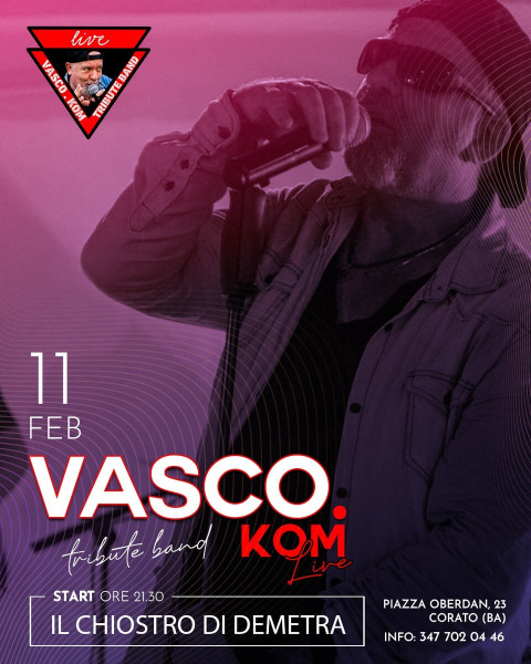 Vasco.Kom live al Chiostro di Demetra