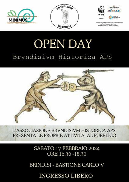 Brindisi, Open Day di Brvndisivm Historica: l'associazione apre le porte al pubblico
