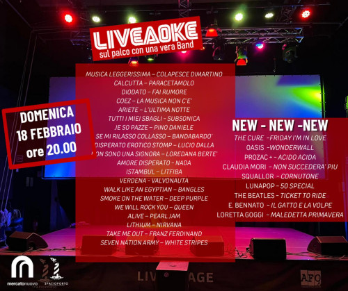 LIVEAOKE | SUL PALCO CON UNA VERA BAND!