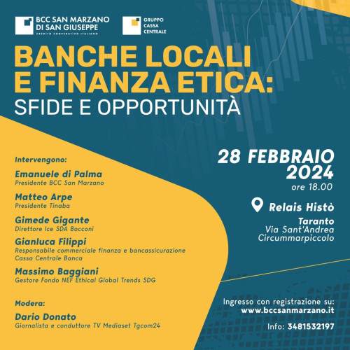 Banche Locali e Finanza Etica: sfide e opportunità
