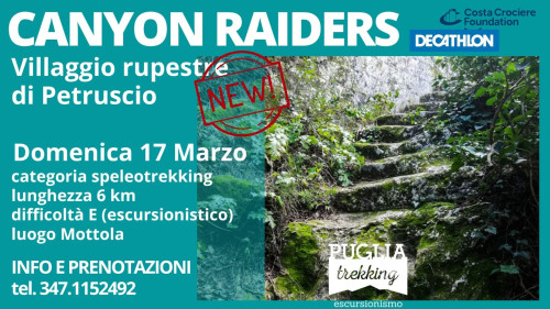 CANYON RAIDERS Trekking rupestre di Petruscio