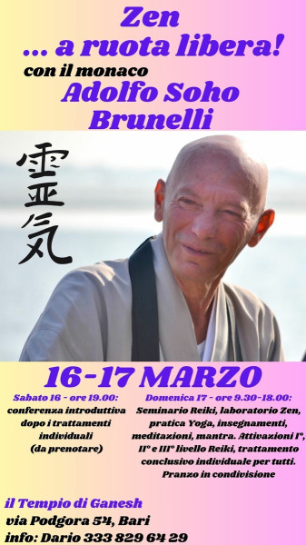Zen a ruota libera con il monaco Adollfo Soho Brunelli