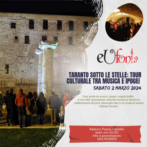 "Taranto sotto le stelle: tour culturale tra ipogei e buona musica"