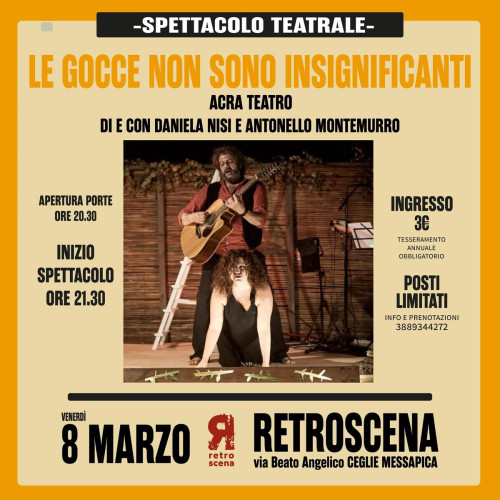 LE GOCCE NON SONO INSIGNIFICANTI di e con Daniela Nisi