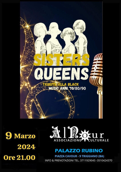 Sisters Queens in concerto musica anni 70 80 90 Triggiano