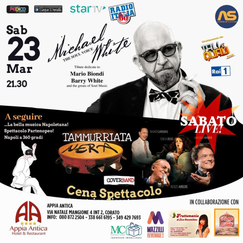 Michael White & Tammurriata nera tribute night - Cena spettacolo a Corato