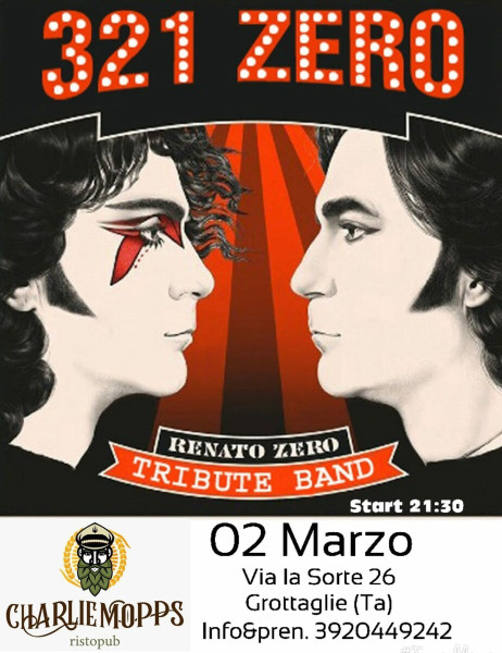 321 Zero Tribute Band " Renato Zero"