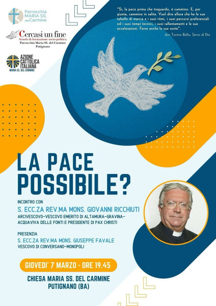 La pace possibile? - Incontro con Mons. Giovanni Ricchiuti