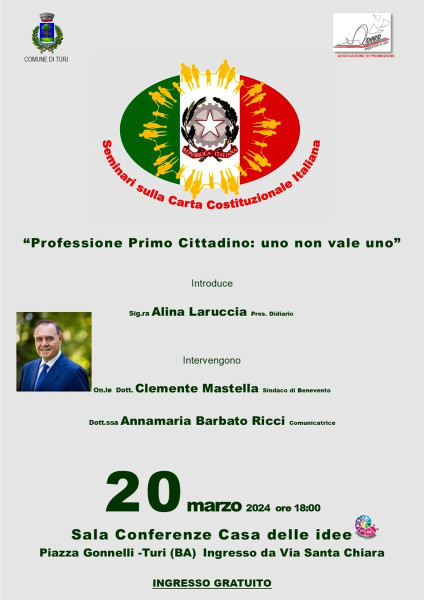 Professione Primo Cittadino : Incontro con On.le Clemente Mastella