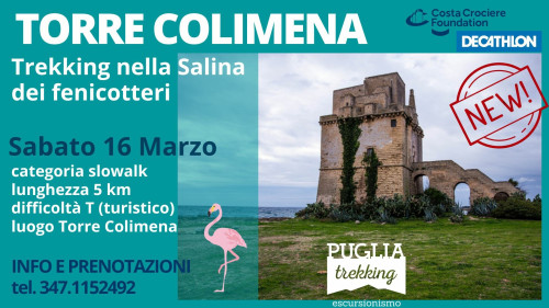 TORRE COLIMENA Trekking nella Salina dei fenicotteri