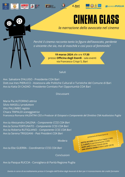 CINEMA GLASS - la narrazione dell'avvocata nel cinema