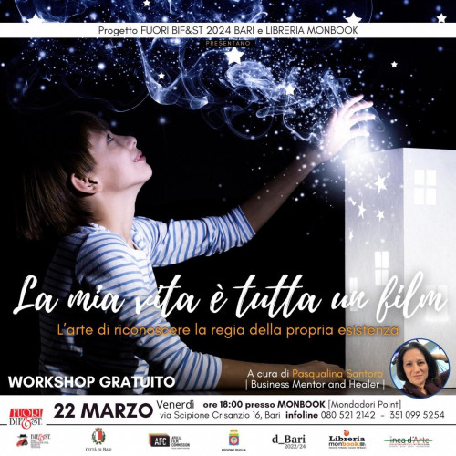 LA MIA VITA È TUTTA UN FILM. Workshop gratuito a cura di Pasqualina Santoro. Evento del progetto Fuori Bifest
