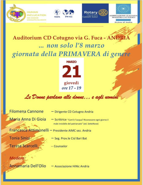 ... non solo l'8 marzo. Giornata della Primavera di genere