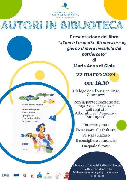 Presentazione del libro di Maria Anna Di Gioia "Com'è l'acqua?"