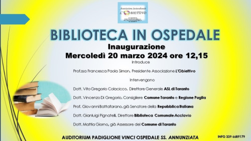 BIBLIOTECA IN OSPEDALE