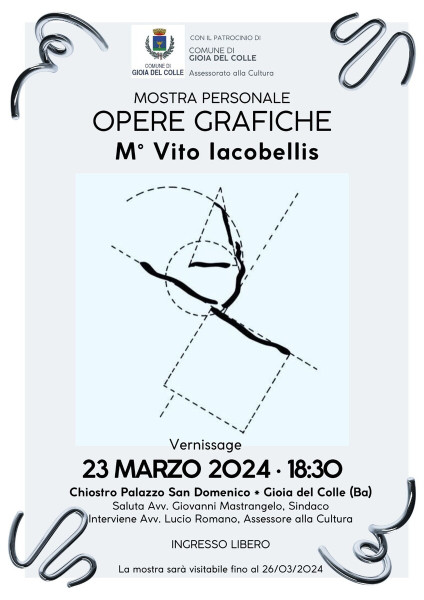 Mostra personale OPERE GRAFICHE del M° Vito Iacobellis