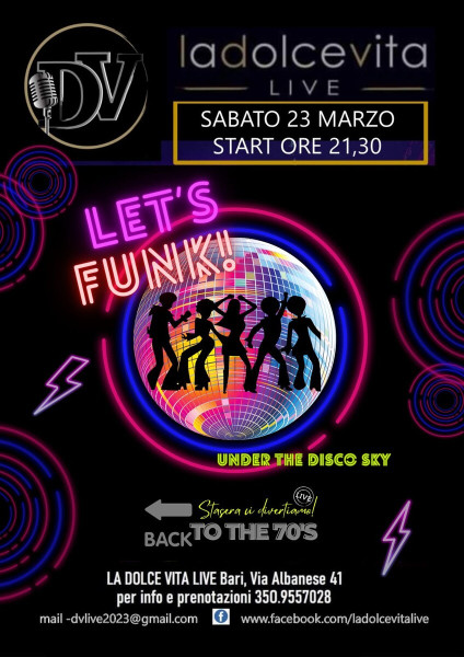 Lets funk!under the disco sky_Live! Back to the 70s