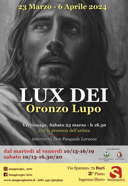 Al via la mostra Lux Dei. Bellezza e misticismo nell'arte religiosa di Oronzo Lupo.