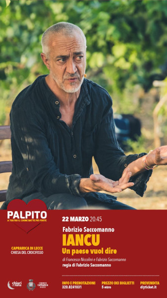 "Iancu", Fabrizio Saccomanno in scena per "Palpito"