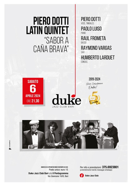 Piero Dotti Latin Quintet - "Sabor a caña brava"