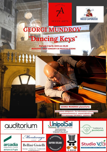 Il pianista bulgaro Georgi Mundrov per la Seven Arts