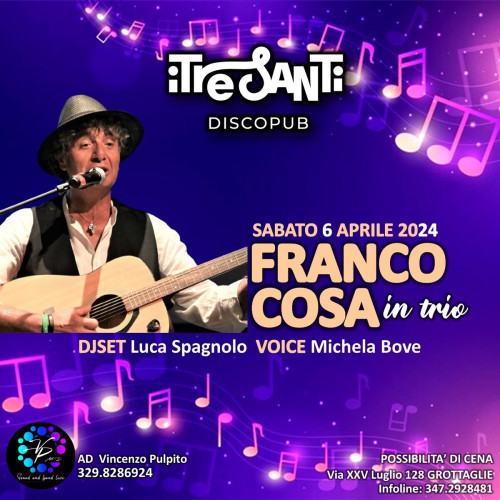 Franco Cosa in trio + dj set