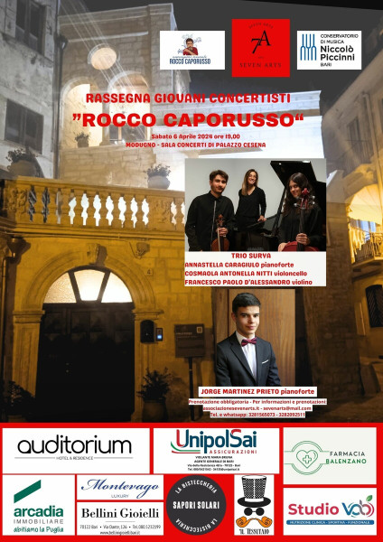 Giovani concertisti per la Rassegna "Rocco Caporusso"