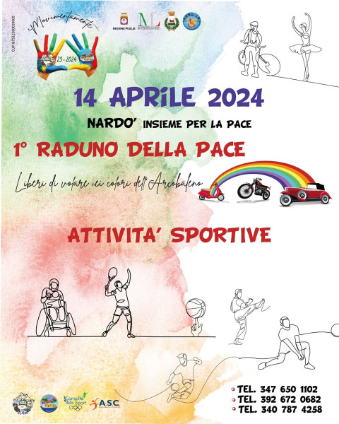 Raduno della Pace e Festa delle Associazioni sportive a Nardò