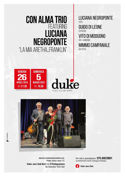 Con Alma Trio featuring Luciana Negroponte - La mia ArethaFranklin