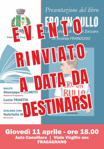 Presentazione del libro "Ero un bullo" (La vera storia di Daniel Zaccaro) di Andrea Franzoso.