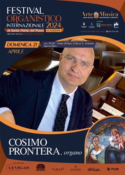 L'organista Cosimo Prontera al Festival Internazionale di Santa Maria del Passo