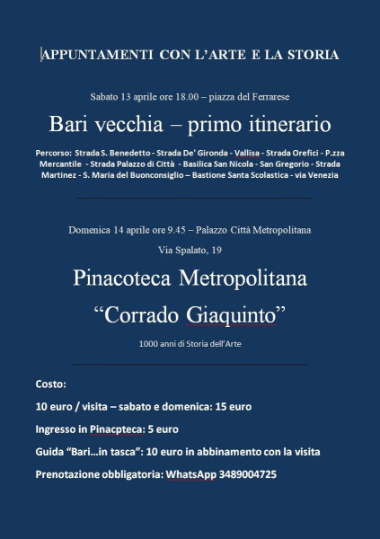 Appuntamenti con l'Arte e la Storia