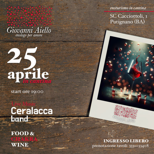 25 Aprile in Cantina: vino, cibo, musica