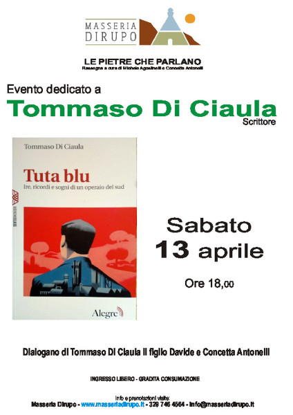 presentazione del libro TUTA BLU di Tommaso Di Ciaula