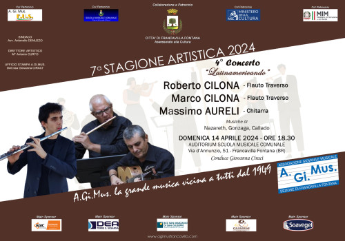 Stagione A.Gi.Mus, in programma il concerto Latinamericando